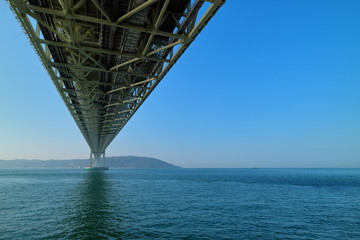 兵庫 舞子公園から見る明石海峡大橋