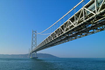 Fototapeta na wymiar 兵庫 舞子公園から見る明石海峡大橋