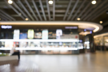 Fototapeta premium blur image of shopping mall and people with abstract bokeh