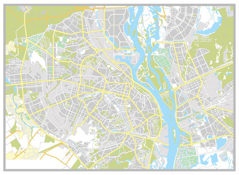 Kiev City Map. City Plan