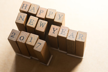 Fototapeta premium Concept of Happy New year 2017 celebration.
