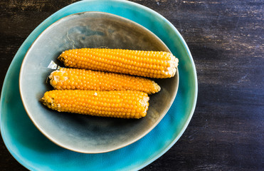 Dried corn in a bowl