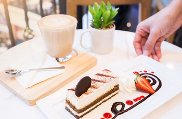 tiramisu dessert on table
