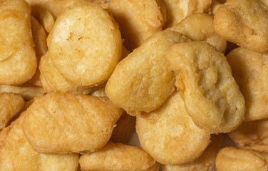 Fried foods  background texture