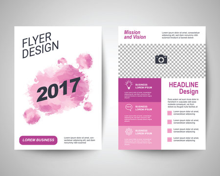 2017 pink flyer a4 template