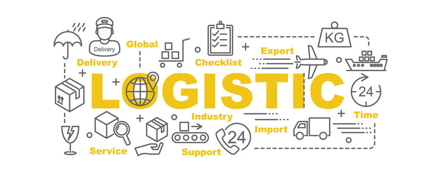 logistic vector banner
