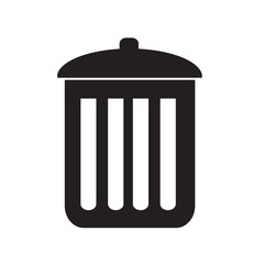 trash bin icon illustration design