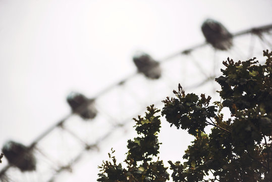 LONDON, UK - OCTOBER 14, 2016: Close-up of the London Eye. The L