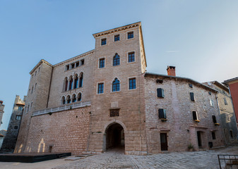 Fototapeta na wymiar Venetian castle Soardo Bembo in Bale, Istria, Croatia