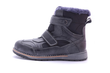 children's winter boots isolated on white