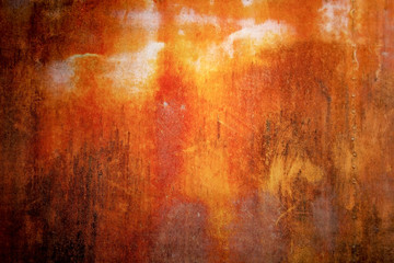 Abstract orange rusty zinc as texture and background