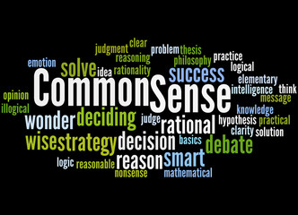Common Sense, word cloud concept 3