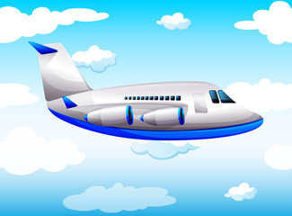 Naklejka na ściany i meble Airplane flying in the sky