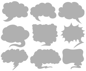 Bubble speech templates in nine design