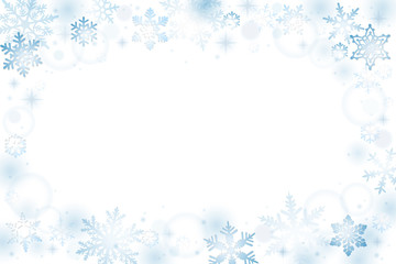 Abstract winter background with falling snowflakes