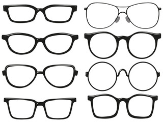 Different design of eyeglasses frames - obrazy, fototapety, plakaty