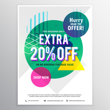 modern promotional flyer template with discount and offer with a