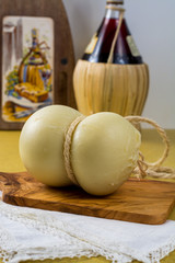 Best Italian food - fresh caciocavallo cheese from sheep and cow