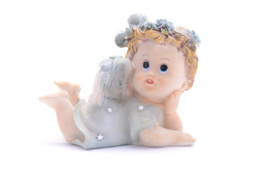 Figurine angel isolated on white
