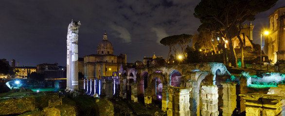 Caesar Forum ruins in Rome, Italy. © wildman