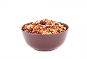 Muesli in the bowl