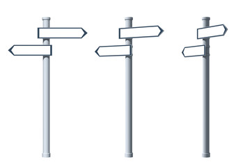 Obraz premium signpost. direction sign with blank spaces for text.