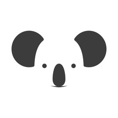 Baby koala face isolated on white background. Koala face vector illustration. Used for logo, icon, illustration © Maksim M