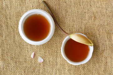 Tea and flower , still life