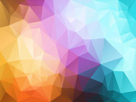 vector abstract irregular polygon background with a triangle pattern in light pastel full spectrum color
