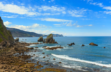 Obraz premium Biscay bay coast landscape, Spain.