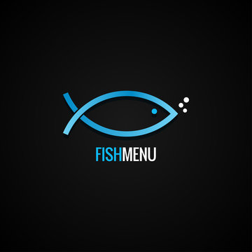 Fish Logo Design Dorado Background