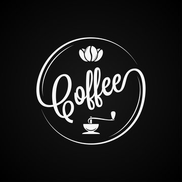 Coffee Logo Vintage Design Background