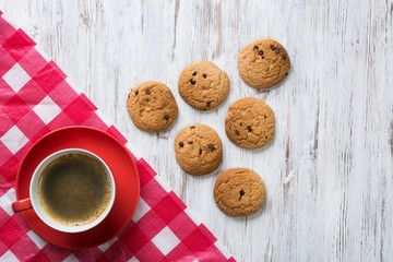 Cup of refreshing coffee