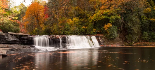 Fotobehang waterfall in autumn in the Appalachians of western North Carolina © makasana photo