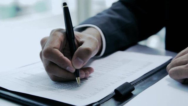 CU DS Hand writing on paper