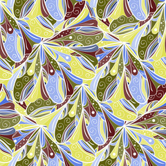 colorful seamless vector pattern. Hand drawn illustration. Doodles, zentangle vector pattern. Eps10