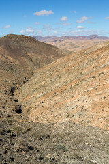 Beautiful volcanic mountains on  Fuerteventura. Canary Islands.