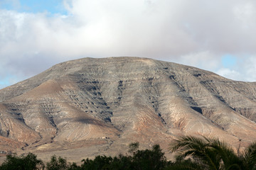 Beautiful volcanic mountains on  Fuerteventura. Canary Islands. Fuerteventura. Canary Islands