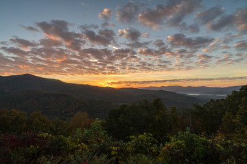 Fototapeta na wymiar sunrise over the Appalachians of western North Carolina