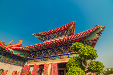 Fototapeta premium Pagoda of Chinese New Year at Thai-Chinese temple, Dragon Temple