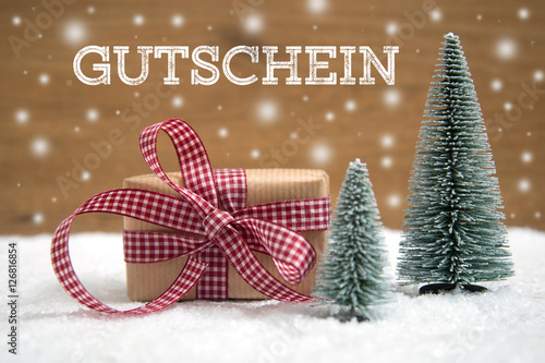 &quot;Gutschein-Weihnachtlicher Hintergrund&quot; Stockfotos und lizenzfreie