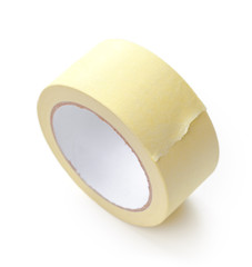 Roll of transparent sticky tape isolated