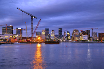 Panoramic View Of Modern buildings in Oslo, Norway