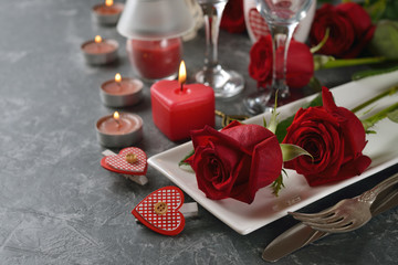 Cutlery for a romantic dinner