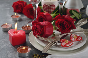 Cutlery for a romantic dinner