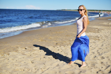 Young woman on beach