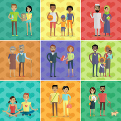 People of world vector concept in flat design