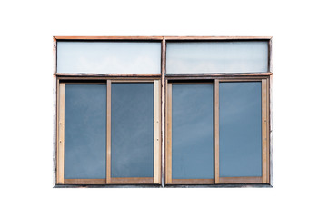 glass window  isolate on white background