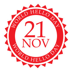 World hello day.
