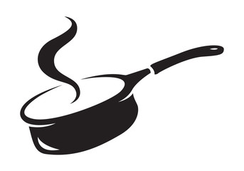 icon black pot, vector